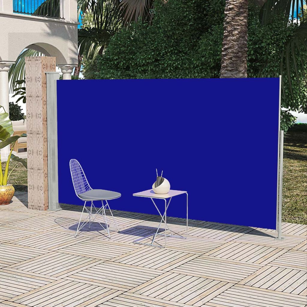 Auvent latéral de patio 160x300 cm Bleu