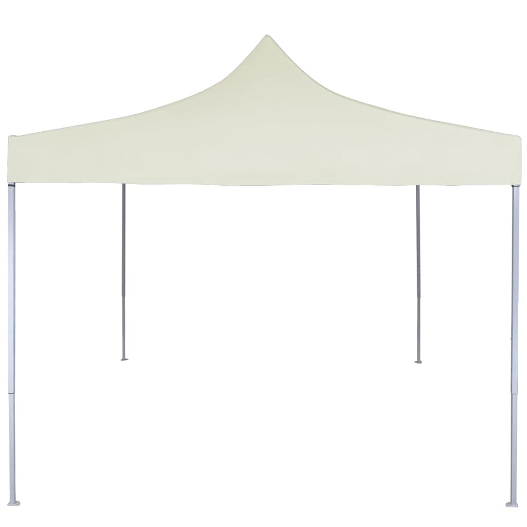 Tente de réception pliable professionnelle 2x2 m Acier Crème