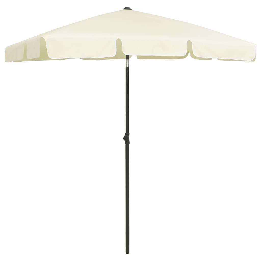 Parasol de plage Jaune sable 180x120 cm