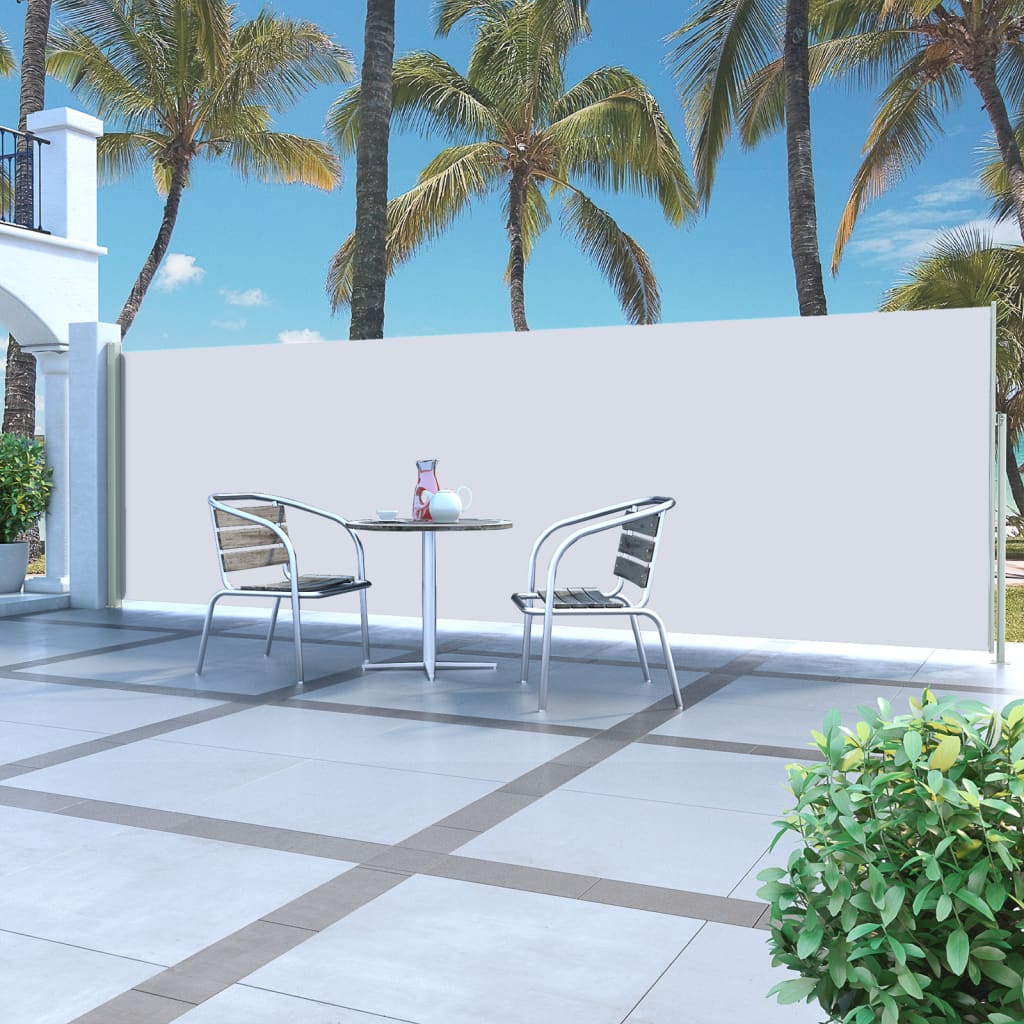 Auvent latéral rétractable 160 x 500 cm Crème
