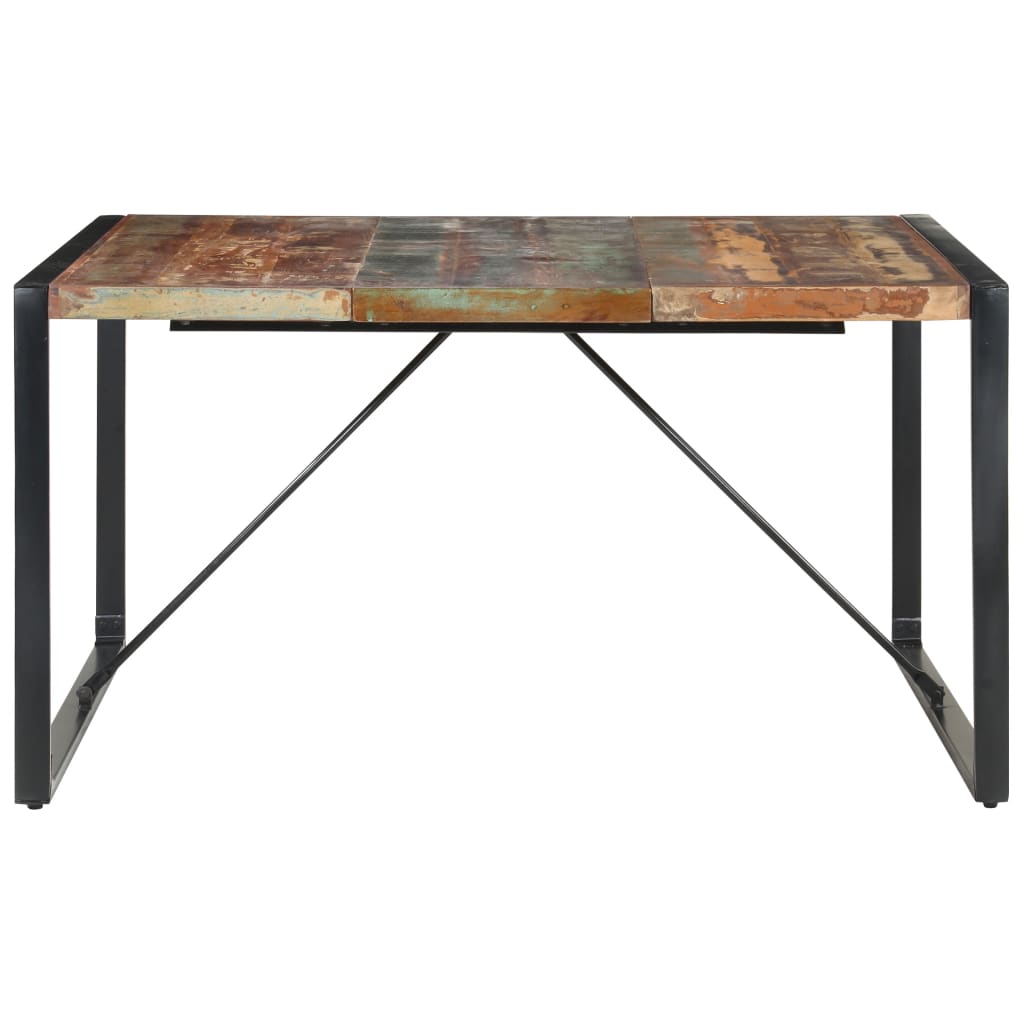 Table de salle à manger 140x140x75 cm Bois de récupération