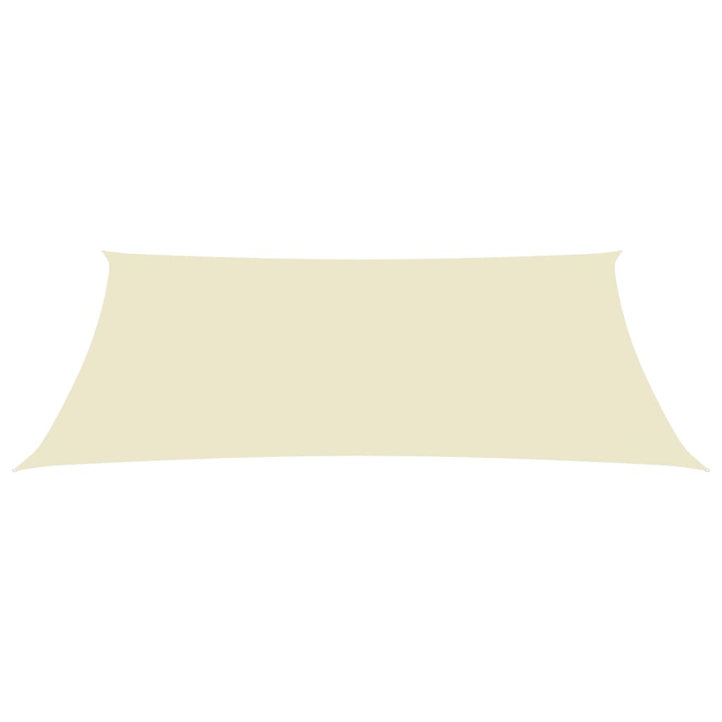 Voile de parasol Tissu Oxford rectangulaire 3x5 m Crème