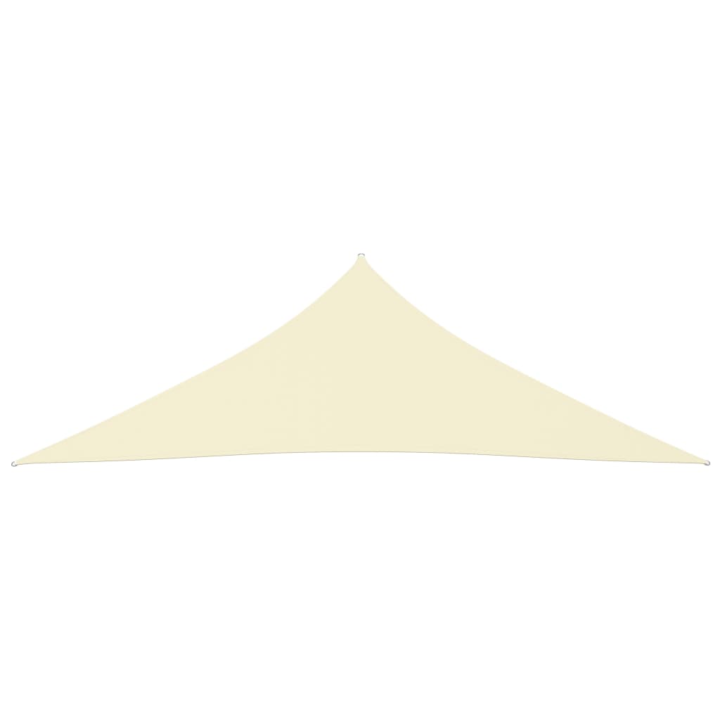 Voile de parasol Tissu Oxford triangulaire 3,5x3,5x4,9 m Crème