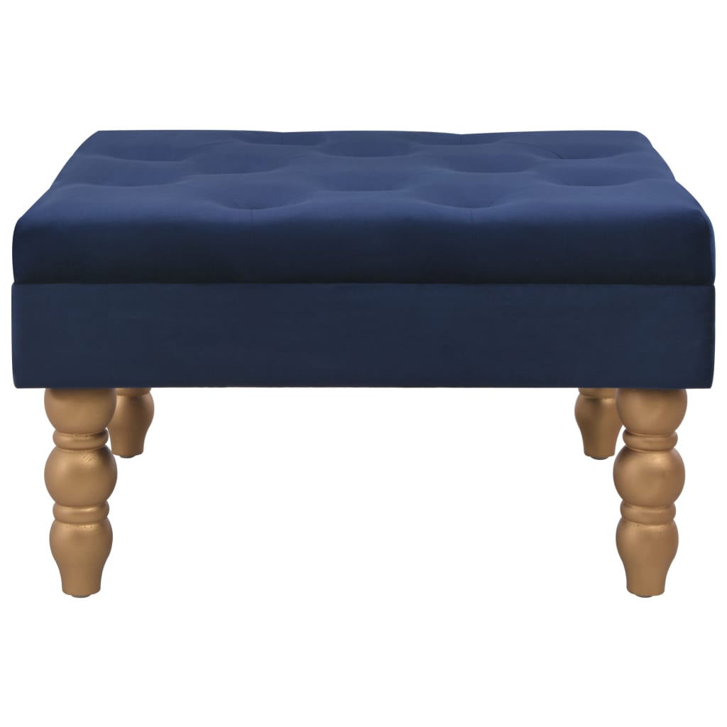Tabouret Bleu marine 60x60x36 cm Velours