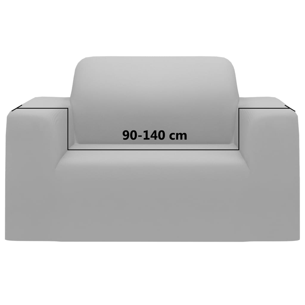 Housse extensible de canapé Gris Jersey de polyester