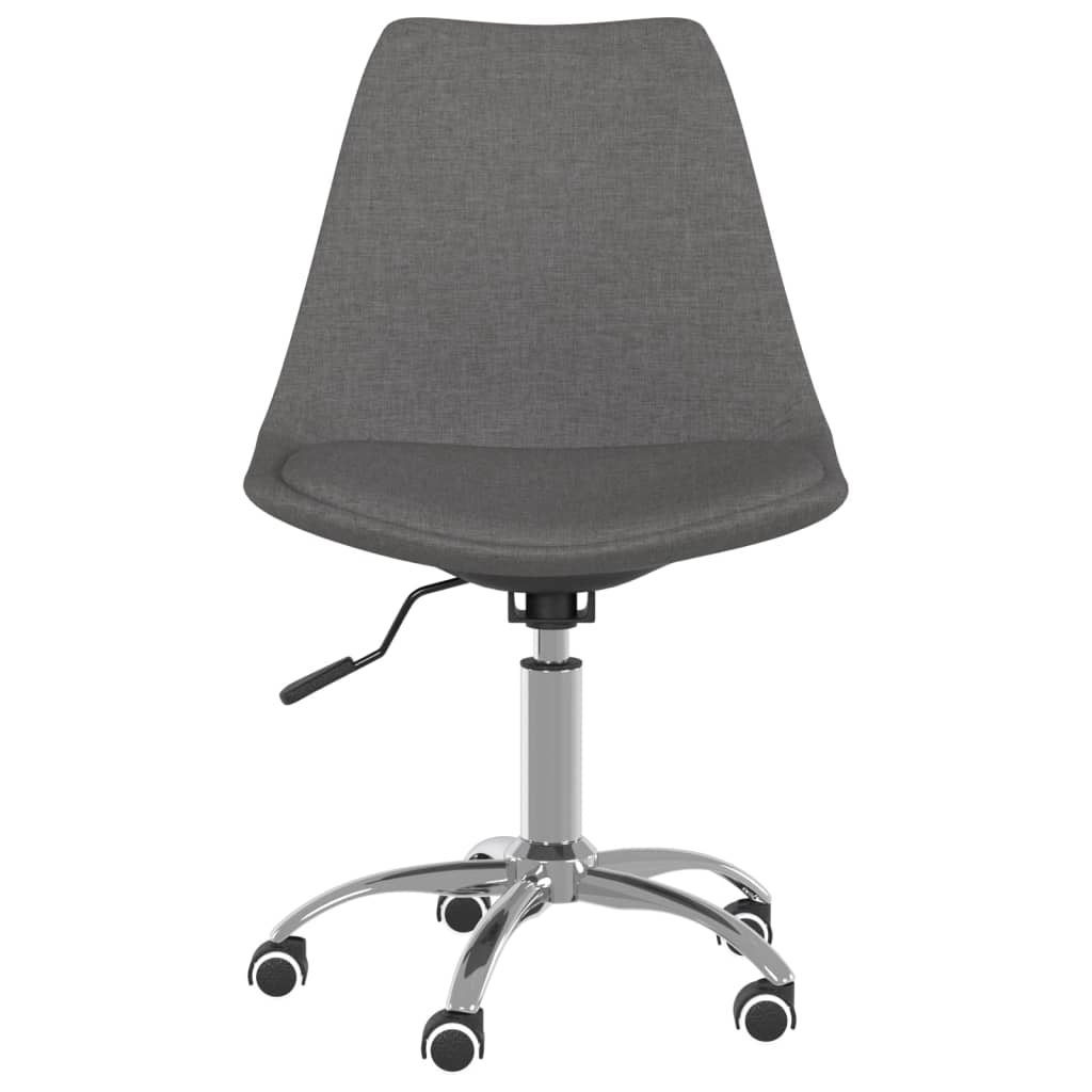 Chaise pivotante de salle à manger Gris foncé Tissu